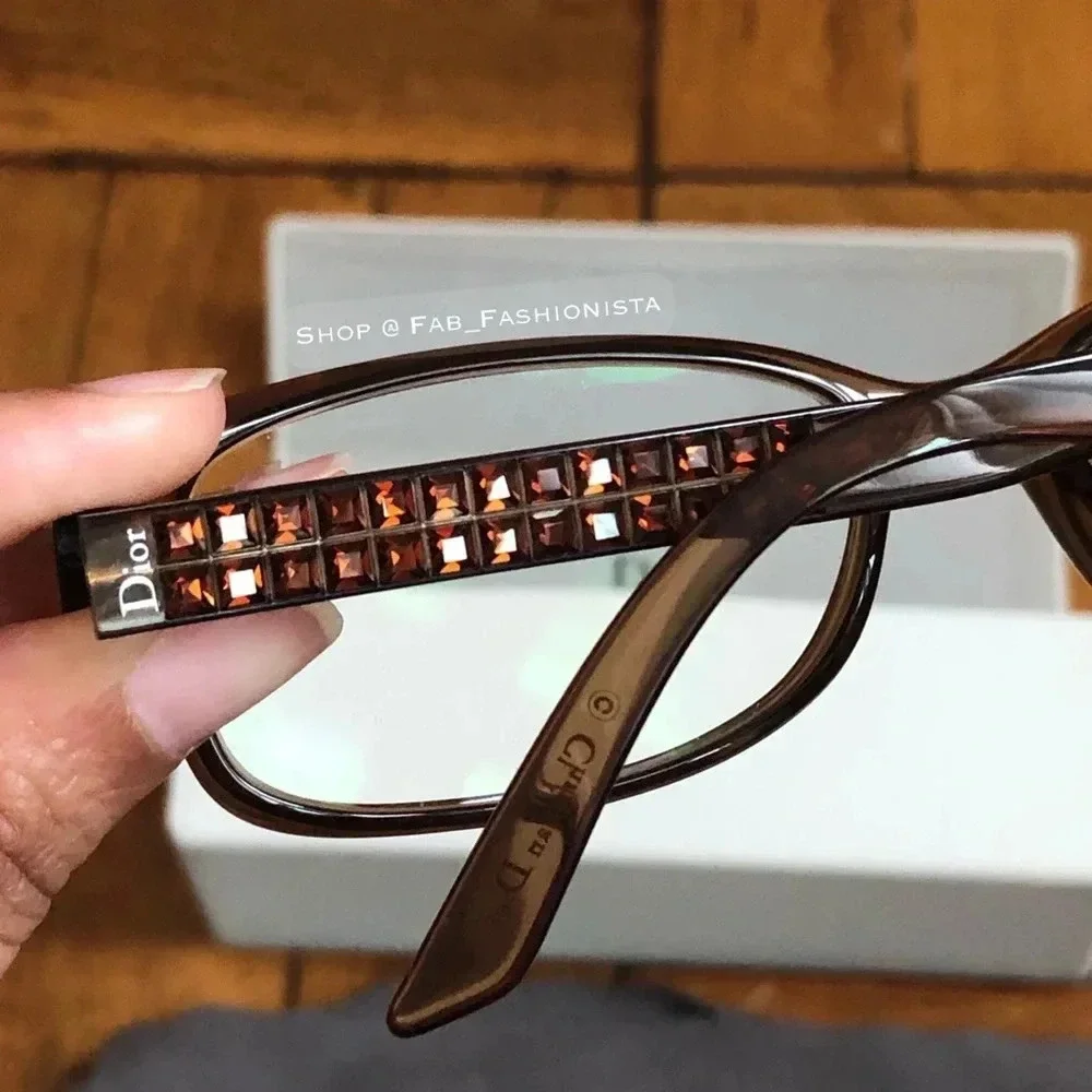 Dior eyeglass frames Swarovski crystals rare